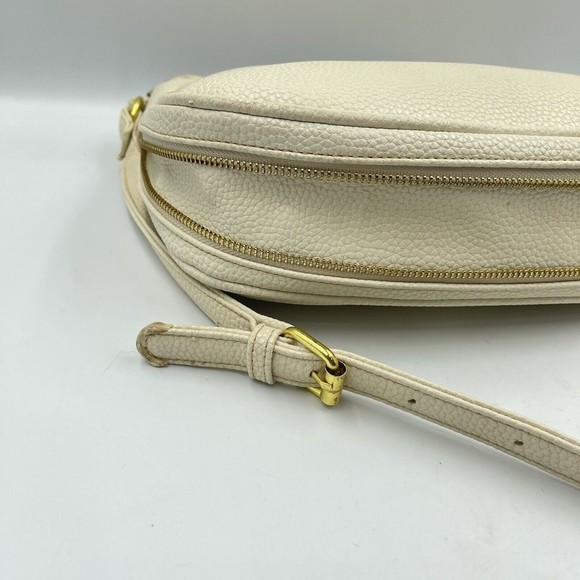 Adrienne Vittadini Handbag Womens Cross Body Shoulder Handbag Beige - Picture 13 of 16